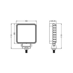 LED Lights for Work|3 inch 24W|PC Lens|Wide Flood|12V 24V DC