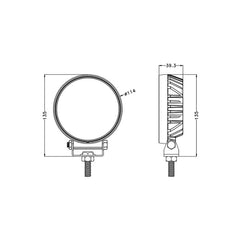 Work LED Lights|4'' 24W 1920LM|PC Lens|Wide Flood|12V 24V DC
