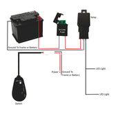 LED Light Wiring Harness Wire Cable Relay 3 Meter - two light