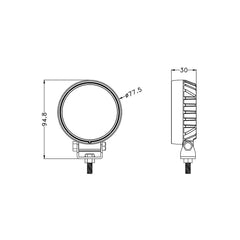 Real Work LED Lights|3''12W 960 LM|PC Lens|Wide Flood|12V 24V DC