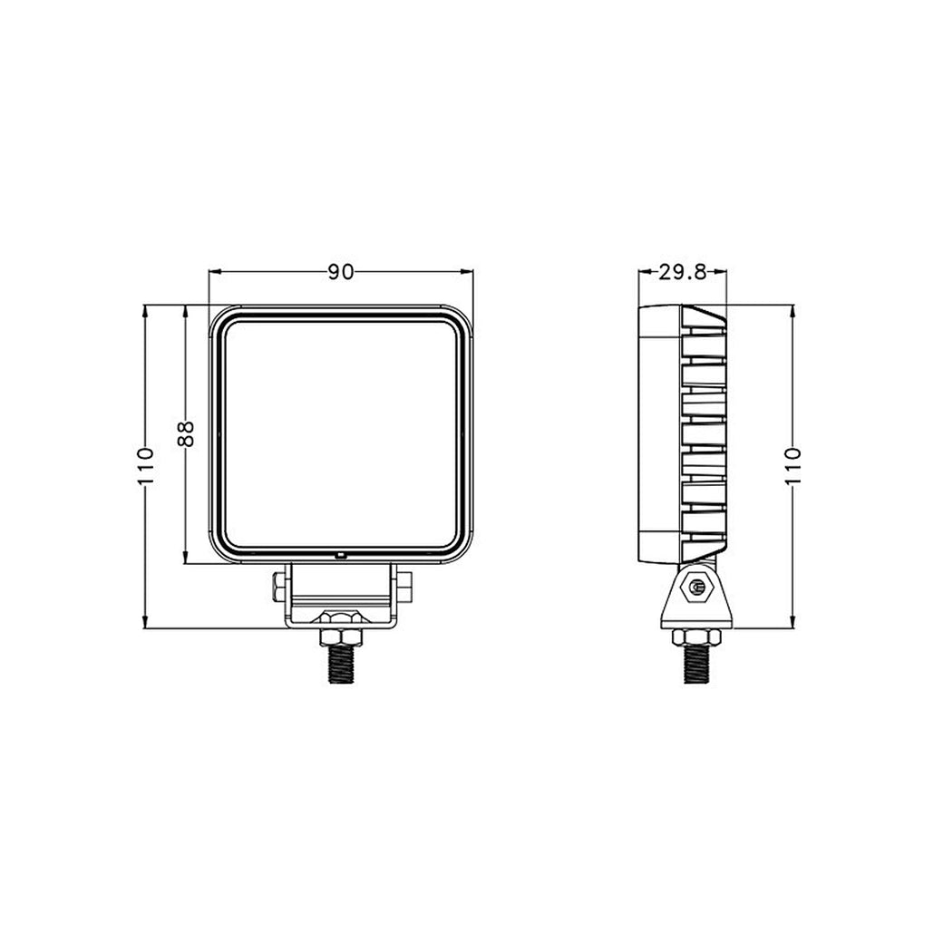 LED Lights for Work|3 inch 24W|PC Lens|Wide Flood|12V 24V DC