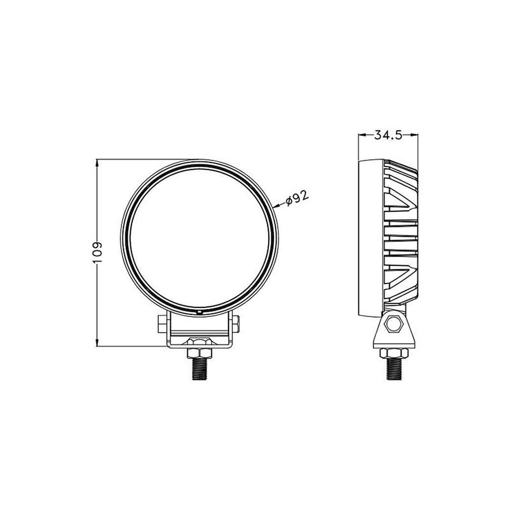 LED Lights Work Lights|3.5'' 16W 1280 LM|Wide Flood|12V 24V DC