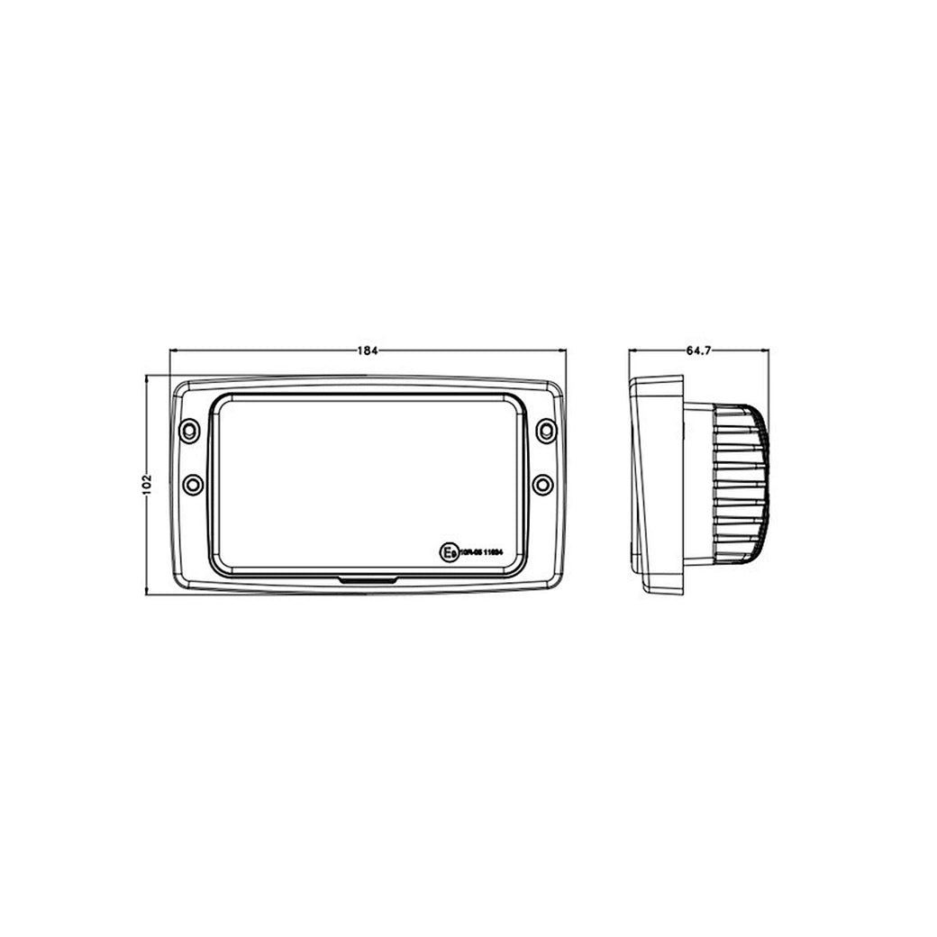 4x6 40W Agricultural OEM Replacement Cab LED Work Light for Class, Massey, & John Deere EMC CISPR 25 CLASS 4
