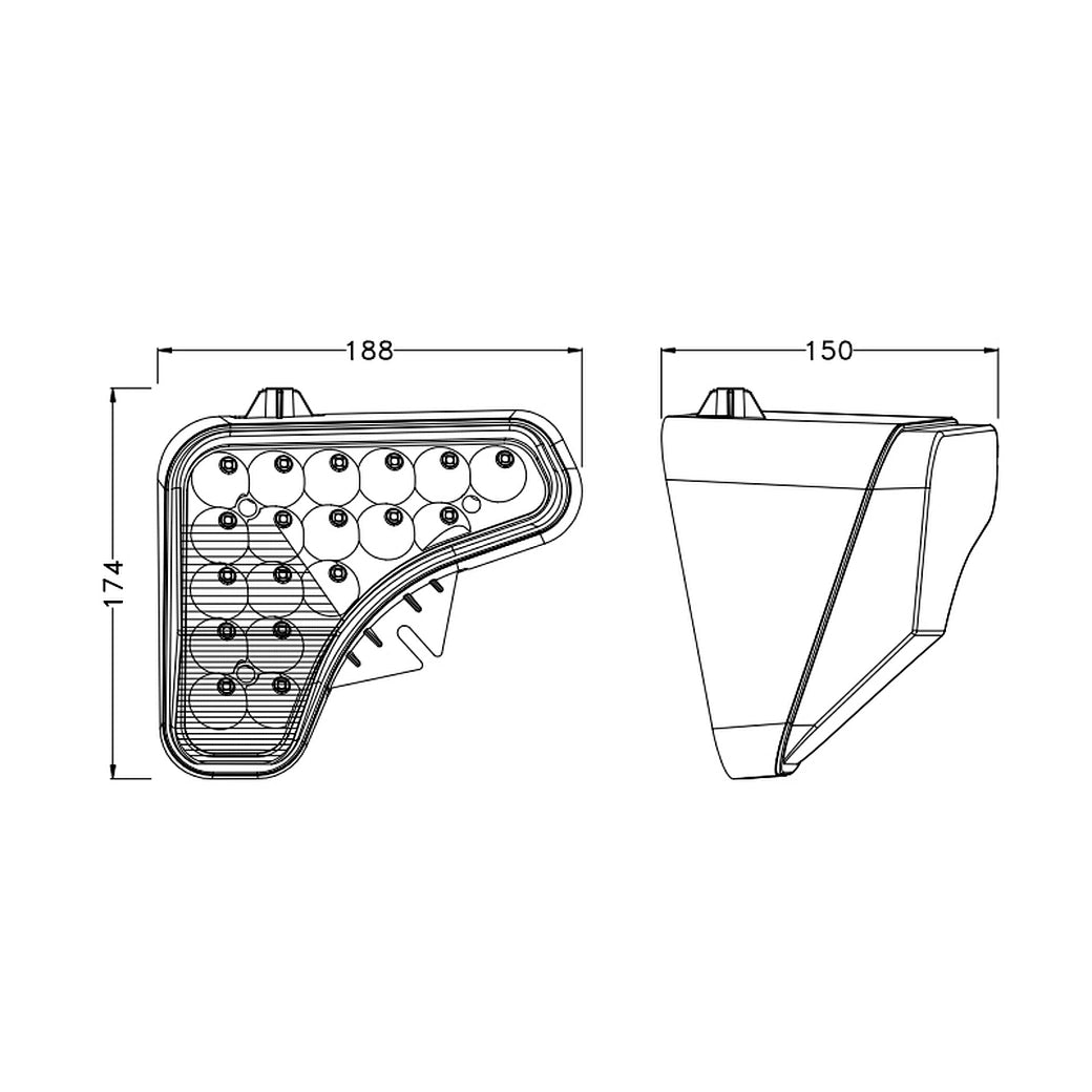 90W Bobcat Skid Steer OEM Replacement LED Headlight