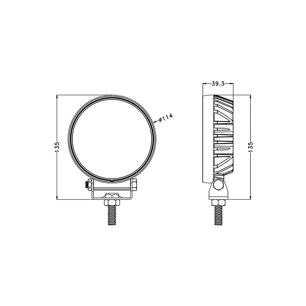 LED Light for Work|4'' 24W|PC Lens|Wide Flood|12V 24V DC