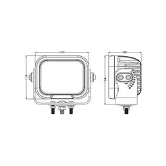 5.7 inch 120W High Power Heavy Duty LED Work Light EMC CISPR 25 CLASS 4
