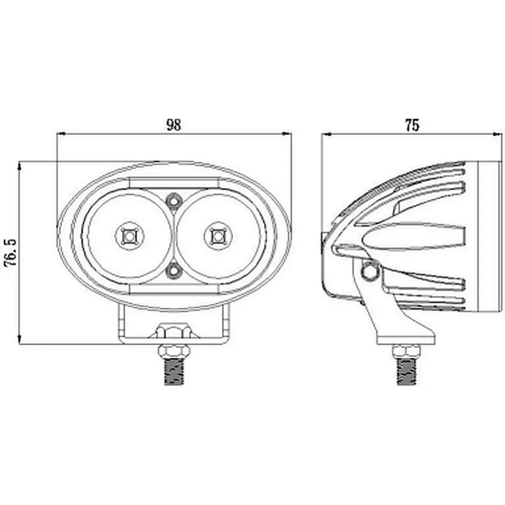 Forklift Safety Lighting|4 Inch 20W 1,000 LM|Line Beam|LED Forklift Safety Light